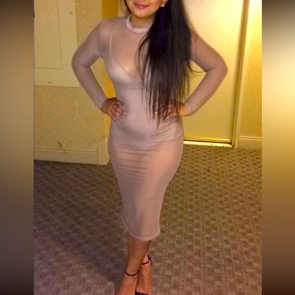 Sheer Midi Dress